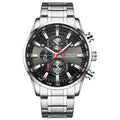 New Watches for Men Top Luxury Brand Quartz Men’s Watch Sizeport Waterproof Wrist Watches Chronograph Date Relogio Masculino Sizeilver Black