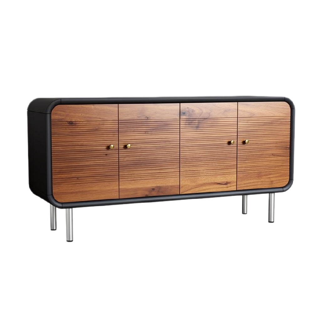Moderne houten tv-kast met metalen poten