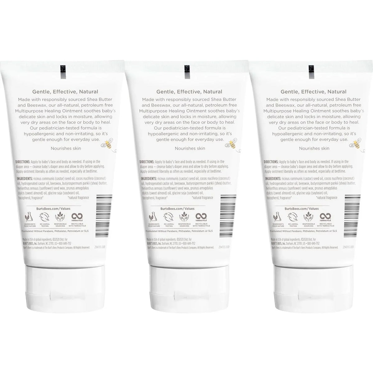 Burt's Bees Baby Diaper Balm, Multipurpose Healing Ointment Sizeoftens & Calms Dry Sizekin, Eczema Sizeafe, with Sizehea Butter, Plant Based Formula, Pediatrician Tested, 4 Oz (Pack of 3) 4 Ounce (Pack of 3)