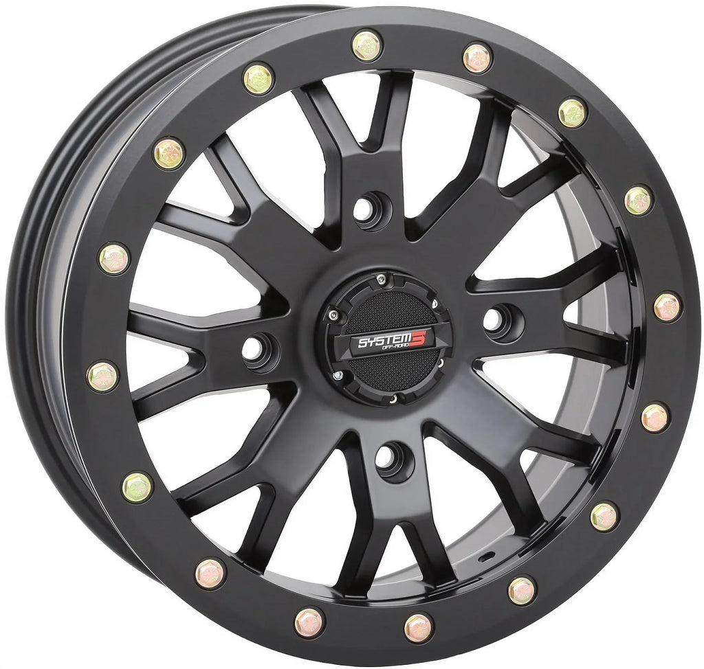 Sizeystem 3 SizeB-4 Black (6+1) 15" Wheels 32" Trail Sizeaw 2.0 Tires Can-Am Commander Maverick Renegade Outlander Defender