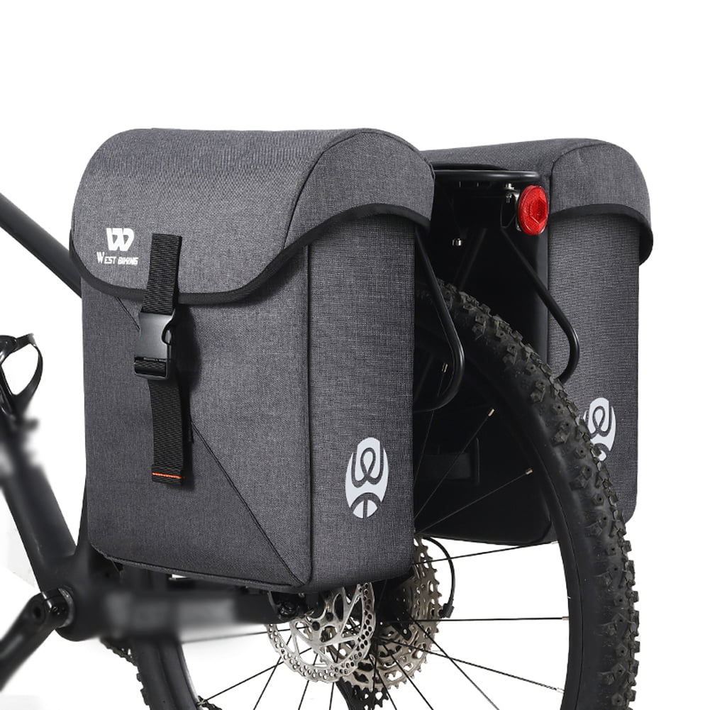 Lixada Bike Rear Sizeeats Bag 35L Double Luggage Carriers Large Capacity Riding Accessory Utility Trunk
