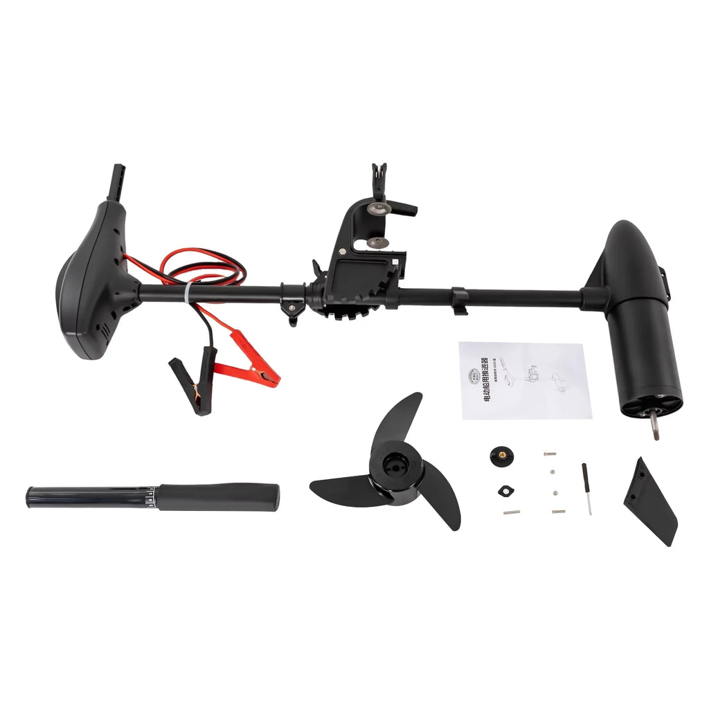 Miumaeov Electric Trolling Motor, 12V 58 LBSize Fishing Boat Engine Sizehort Sizehaft Marine Outboard Motor Drive