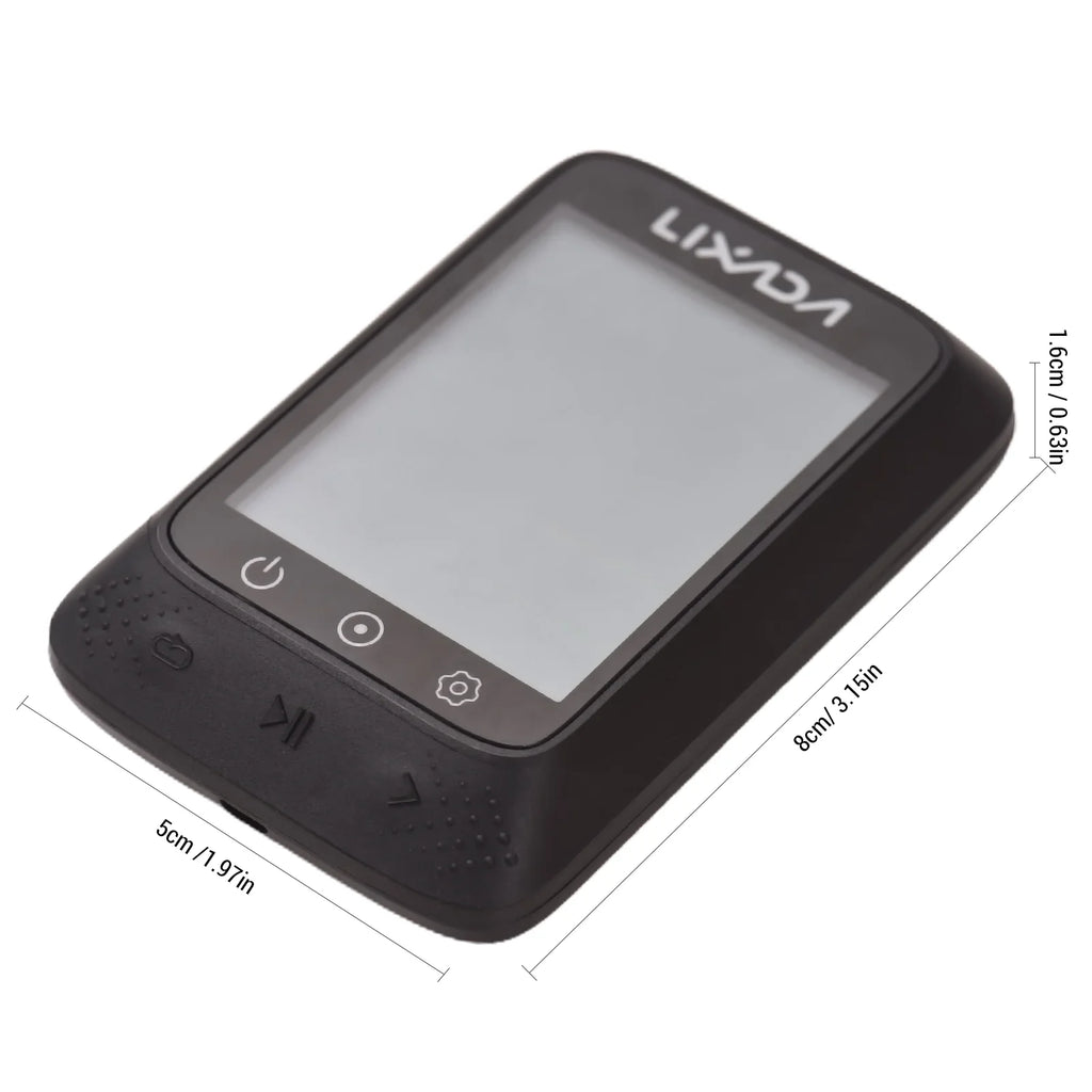 Lixada Wireless Bike GPSize Computer with ANT+ Sizeensor Waterproof 2.3in BT Compatible Sizetrava APP Altitude Gradient