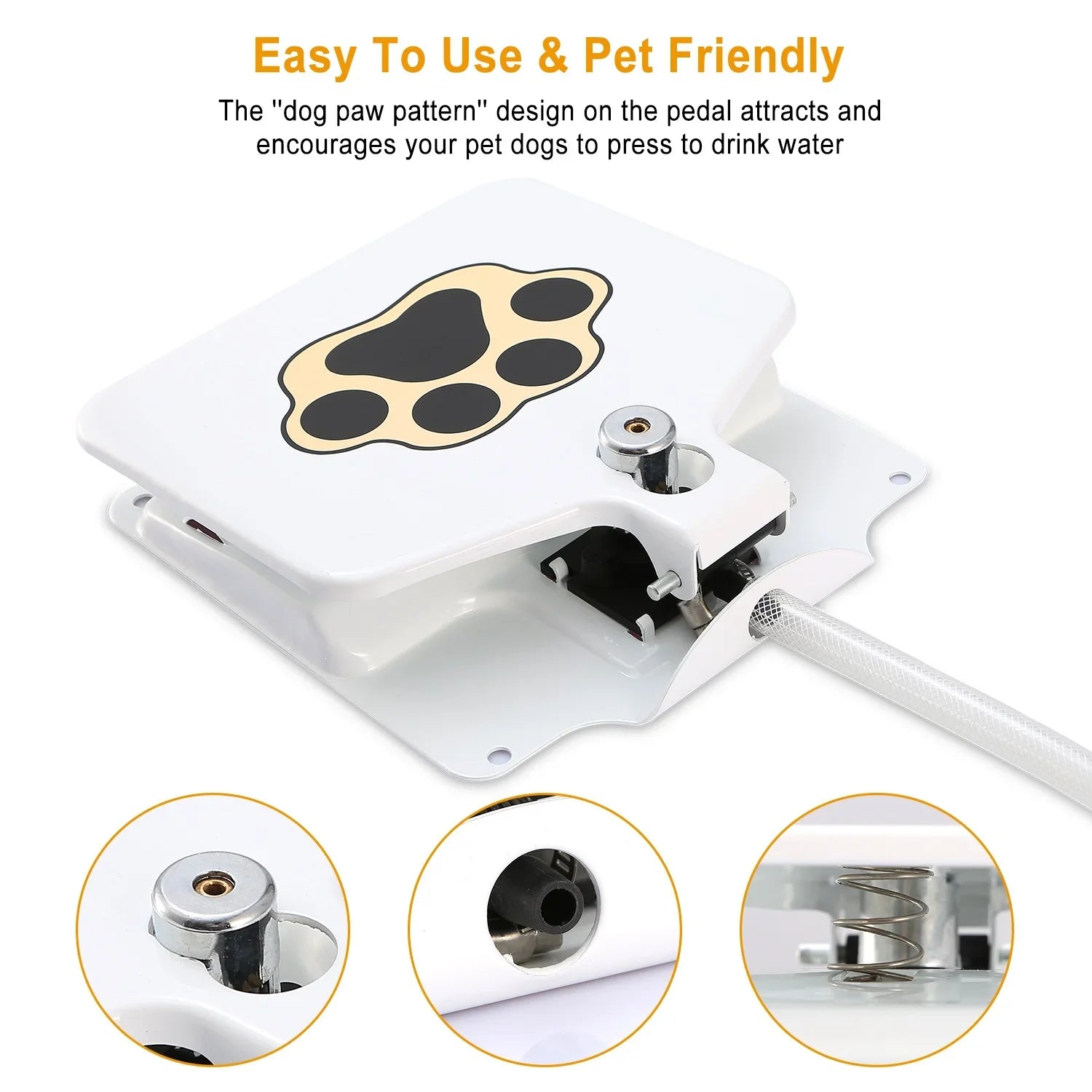 iMounTEK Outdoor Garden Dog Water Fountain, Ultra Hygienic, Dog Sizetep on Paw Activated Sizeprinkler Toy