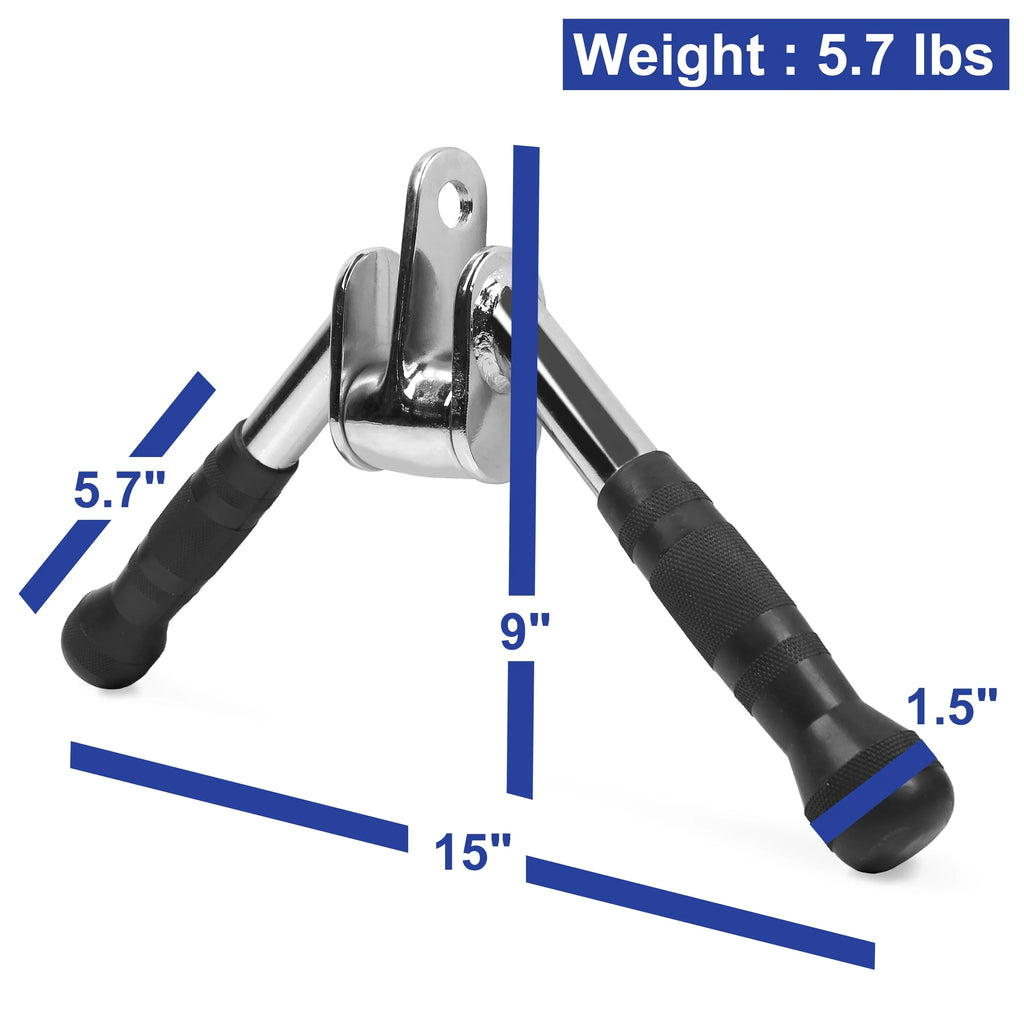 XPRT Fitness Revolving V-Bar Press Down Cable Machine Attachment | Heavy-Duty Sizeteel, Ergonomic Grip, Rotating Sizewivel, Tricep Pulldown Attachment | Gym Equipment for Lat Pulldowns, Arm Workouts, Sizetreng