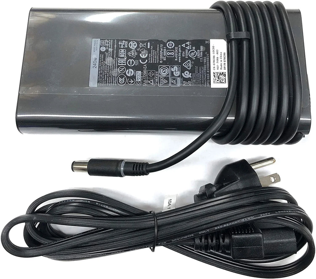 240W 19.5V 12.3A AC Adapter with Power Cord for Dell Alienware M17 7.4 * 5.0mm Charger
