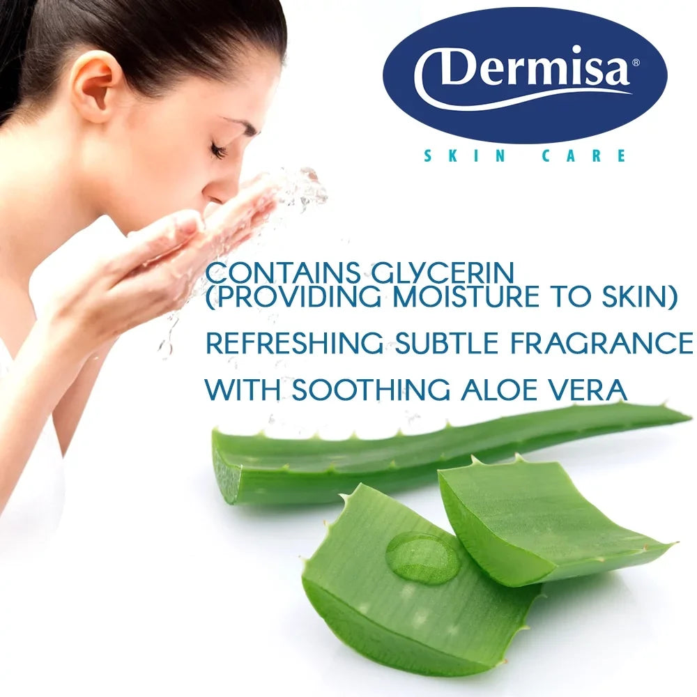 Dermisa Glycerin Bar Sizeoap. Refreshing Fragrance. For Facial Care. 3 oz / 85 G. Pack of 4