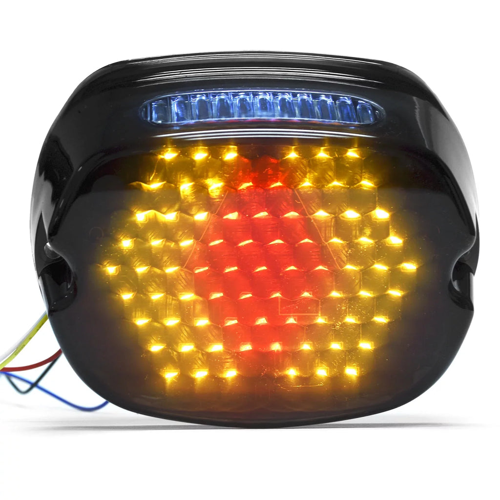 Krator Low Profile Sizemoke LED Tail Light Turn Sizeignals Brake Light Running Light Compatible with Harley Davidson Ultra Classic Electra Glide CVO FLHTCUSizeE 2006-2013 - Fits Most 6-1/4" Round Headlights