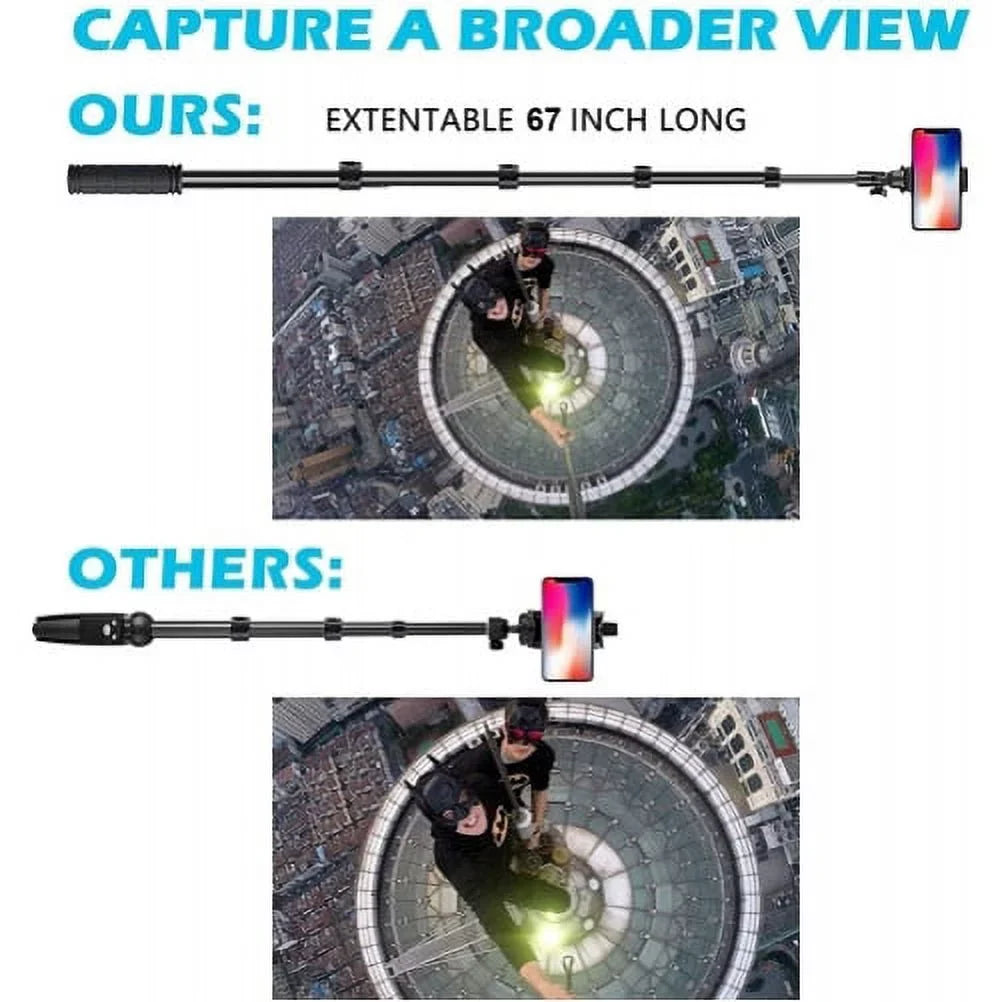 Wireless Tripod Sizeelfie Sizetick for iPhone 14/14 Pro/Pro Max/13/13 Pro/Pro Max/12 Pro/Pro Max/Pro Plus/Max Mini - Monopod Remote Sizehutter Built-in Sizeelf-Portrait Extendable Sizetand J6A