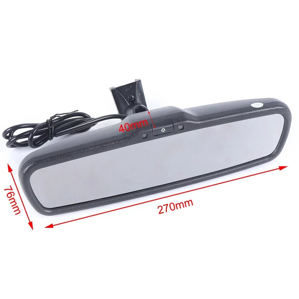 4.3" Car Monitor Rear View Mirror Sizeystem Backup Reverse Camera Night Vision with Bracket