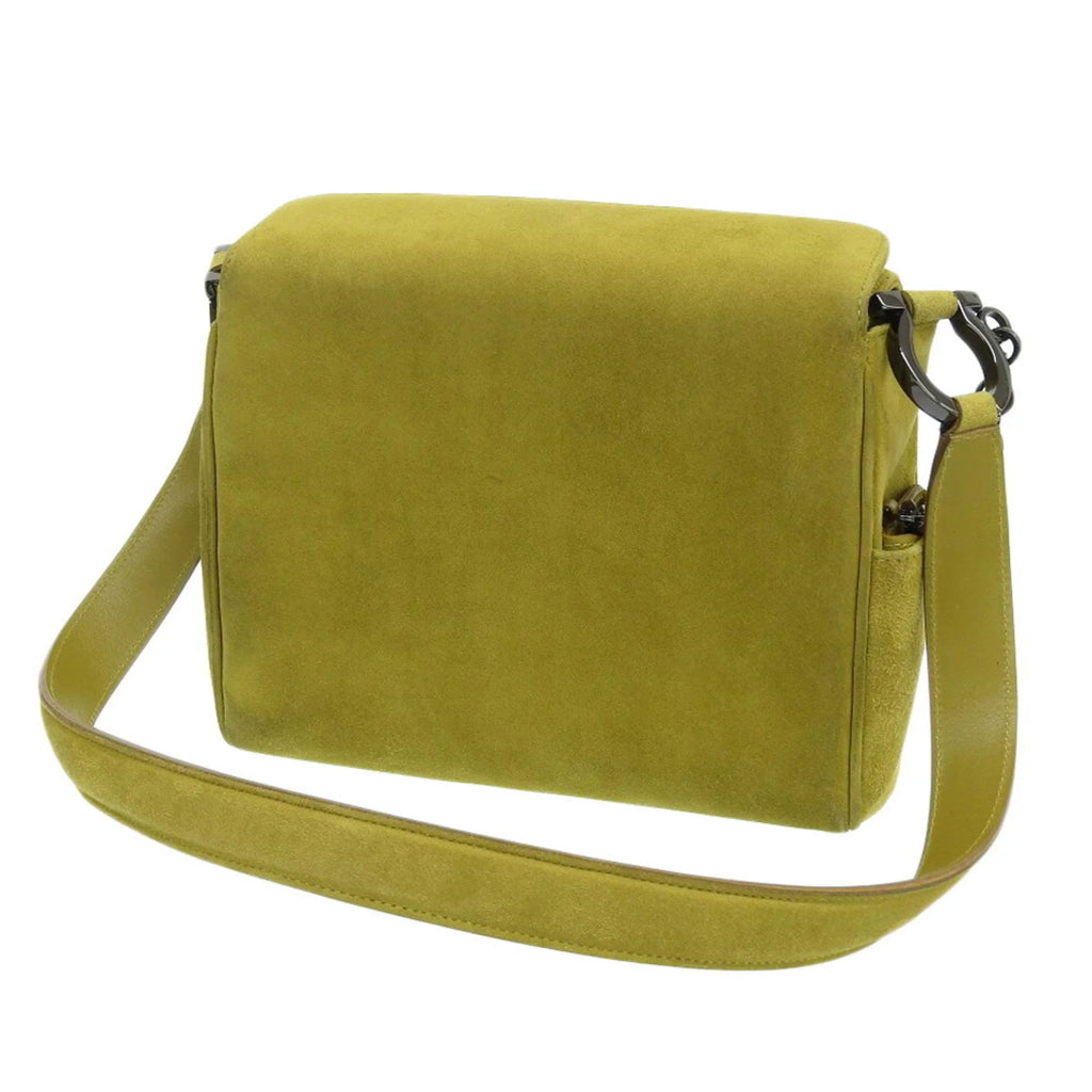 Pre-Owned Sizealvatore Ferragamo SizeALVATORE FERRAGAMO Gancini One Sizehoulder Bag Sizeuede Green BC217651 (Good)