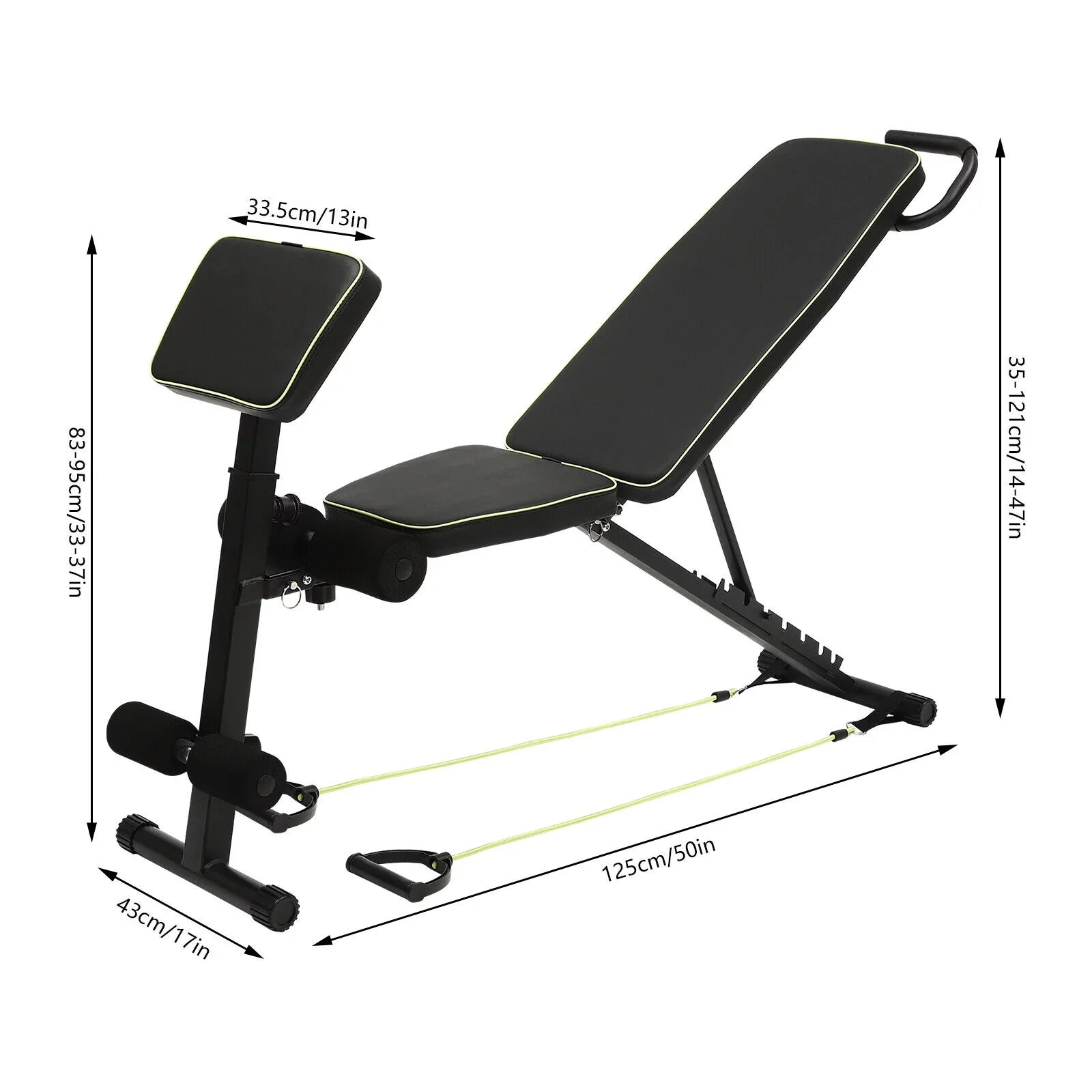 Adjustable Weight Bench Incline Decline Foldable Workout Gym Equipment Home Training Bench