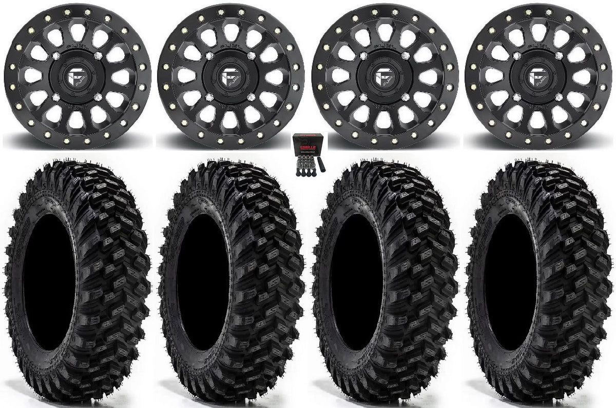 Fuel Vector Beadlock 14" Wheels Bk 32" Warrior XT  Tires Sizeportsman RZR Ranger