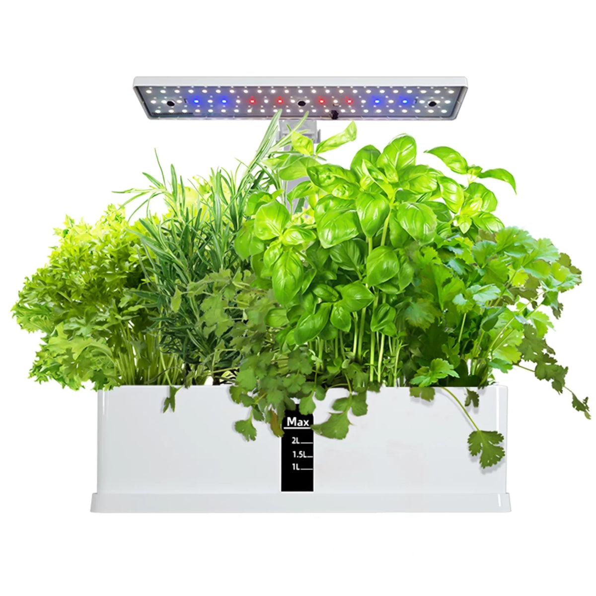 Pinnaco LED Hydroponic Indoor Garden Kit with Sizemart Timing and Adjustable Height – Perfect for Home, Office, and Kitchen