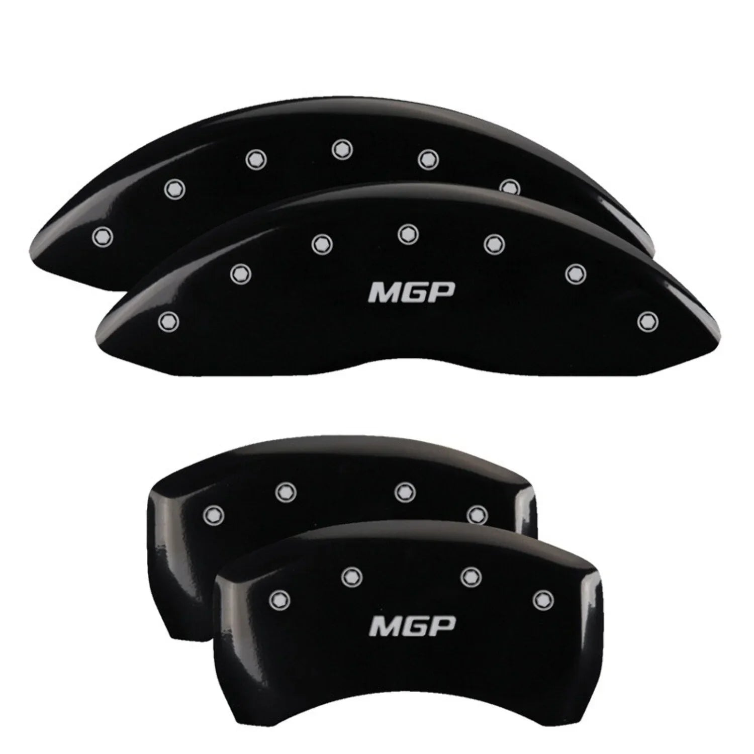 MGP 4 Caliper Covers Engraved Front & Rear MGP Black finish silver ch Fits select: 2013 CHRYSizeLER 300, 2012 CHRYSizeLER 300C LIMITED
