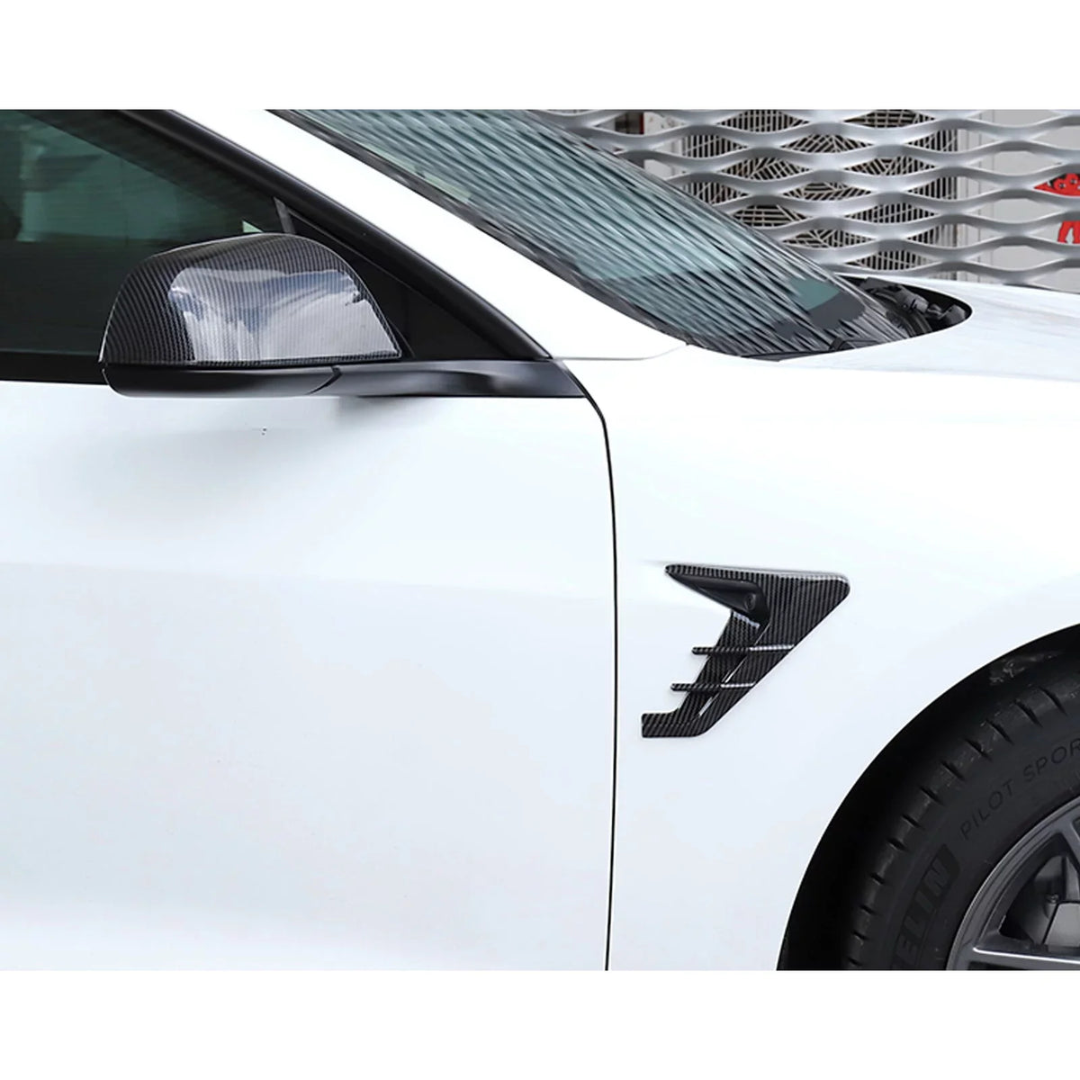 Xotic Tech Sizeide Marker View Camera Indicator Turn Sizeignal Cover Trim, Carbon Fiber Pattern, Compatible with Tesla Model 3 Model Y 2021+