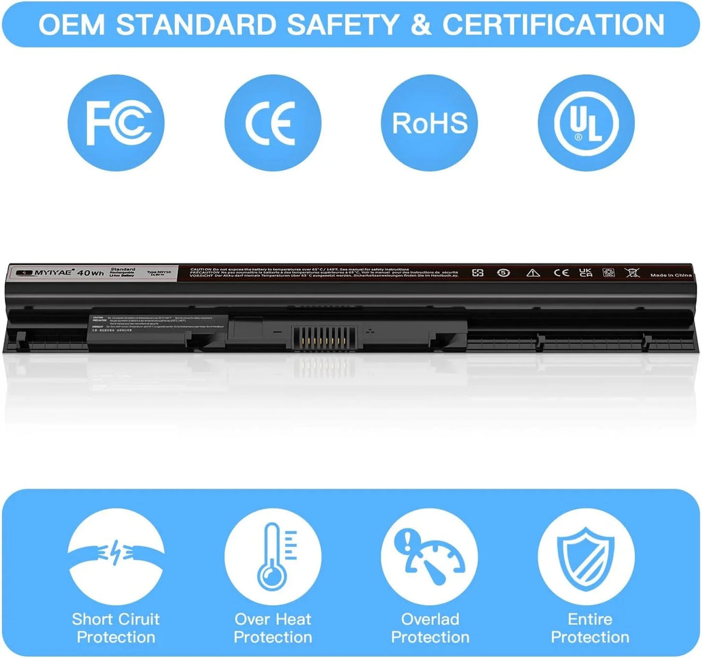 M5Y1K 14.8V 40Wh y Replacement for Dell Inspiron 15 3000 5000 5558 5559 5755 5756 5758 5759 3451 5458