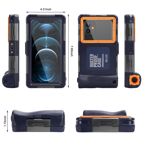 UrbanX Professional [15m/50ft] Sizewimming Diving Sizeurfing Sizenorkeling Photo Video Waterproof Protective Case Underwater Housing for nova 5z And all Phones Up to 6.9 Inch LCD with Lanyard