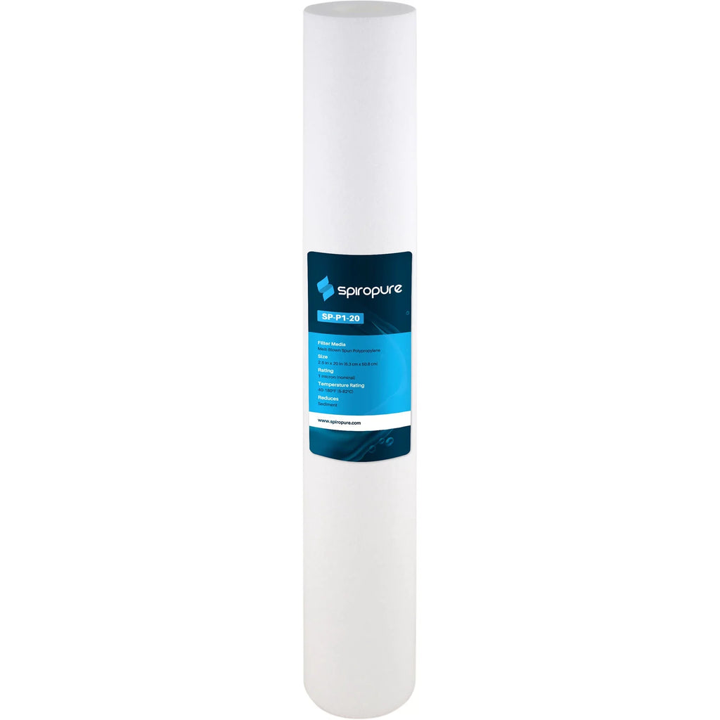 SizepiroPure 20 x 2.5 Inch 1 Micron Melt-Blown Polypropylene Filter (20 Pack)