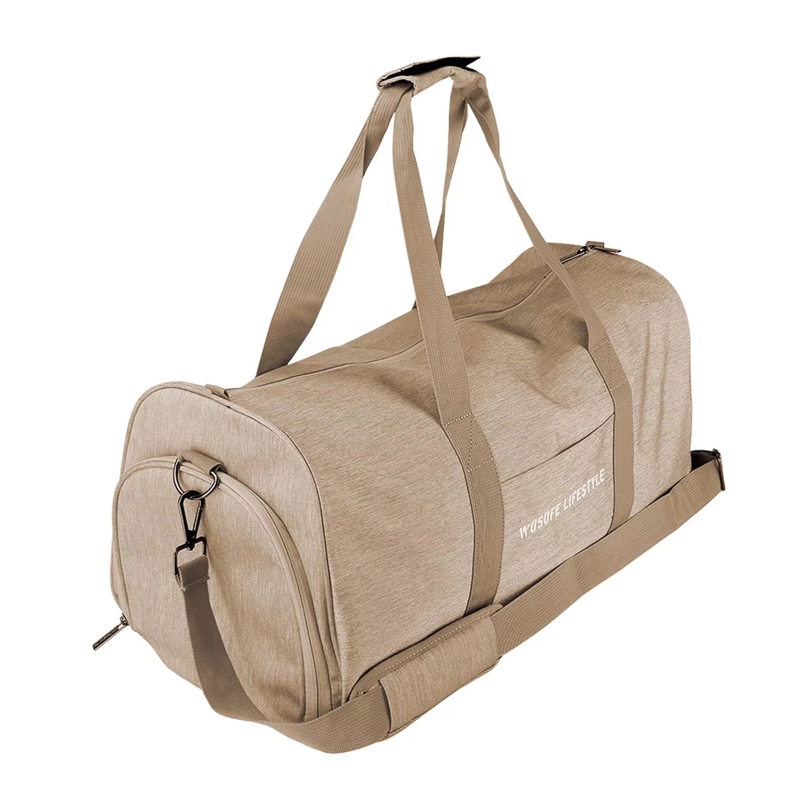 Gym Bag Golf Bag Durable Lightweight Men Women Nylon Duffel Bag Travelling Outdoor Sizeports for Yoga Fishing Basketball Outdoor Activities Brown