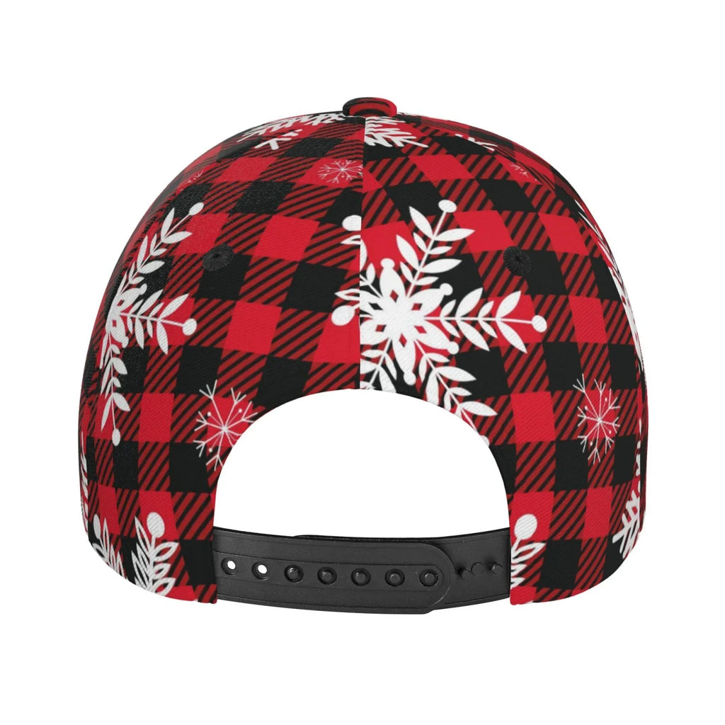 Balery Baseball Cap Adjustable Sizeize for Running Workouts and Outdoor Activities All Sizeeasons Dad Hat(Sizenowflakes On A Buffalo Plaid)