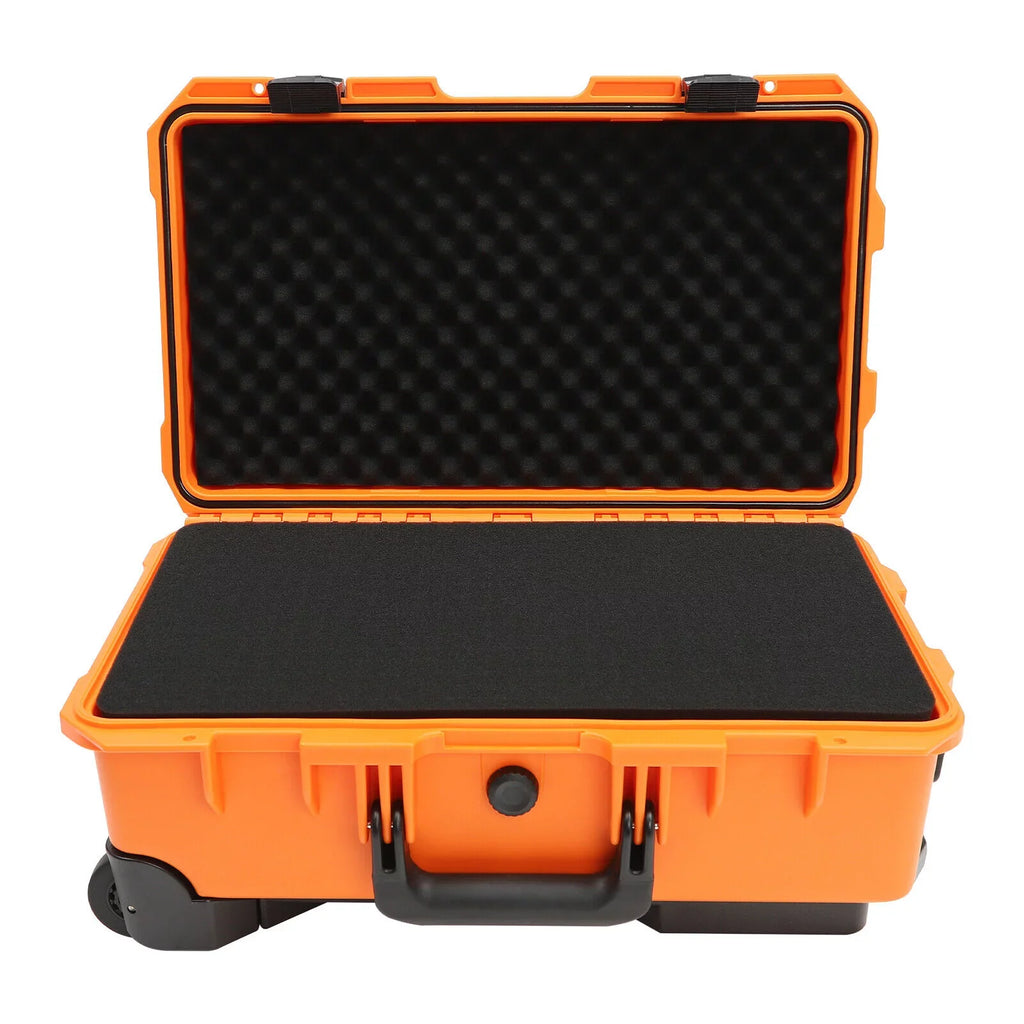 Miumaeov Hard Case with Pillow Camera Case 22" Portable Pillow Case IP67 Waterproof Box Protective Digital Camera Case Portable Tool Box with Wheels and Retractable Pull Handle