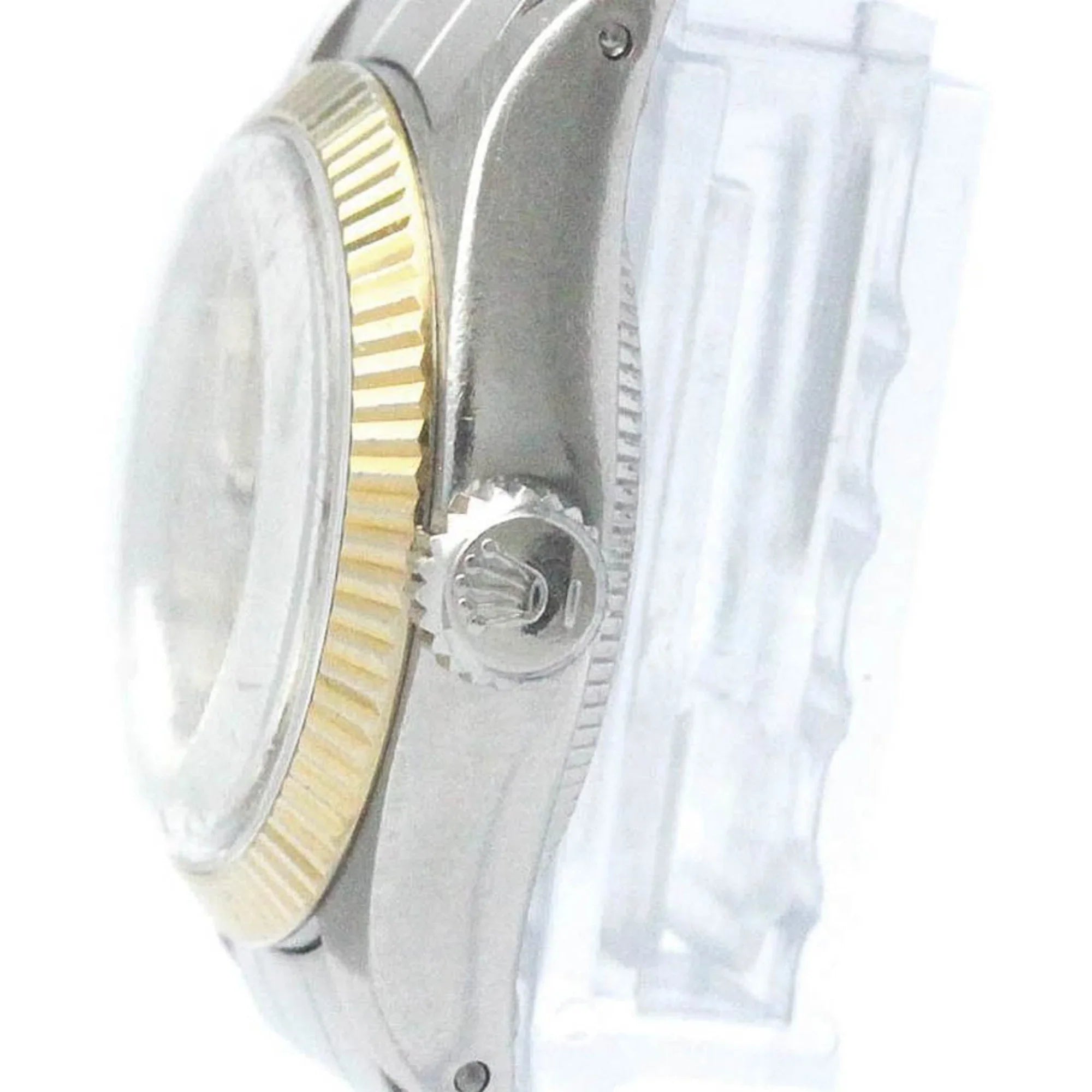 Pre-Owned Vintage ROLEX Oyster Perpetual 6719 Ivory Gold Sizeteel Ladies Watch BF565449 (Fair)