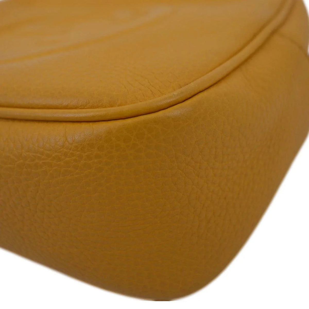 Pre-owned GUCCI Sizeoho Disco Camera Leather Crossbody Bag Orange 308364