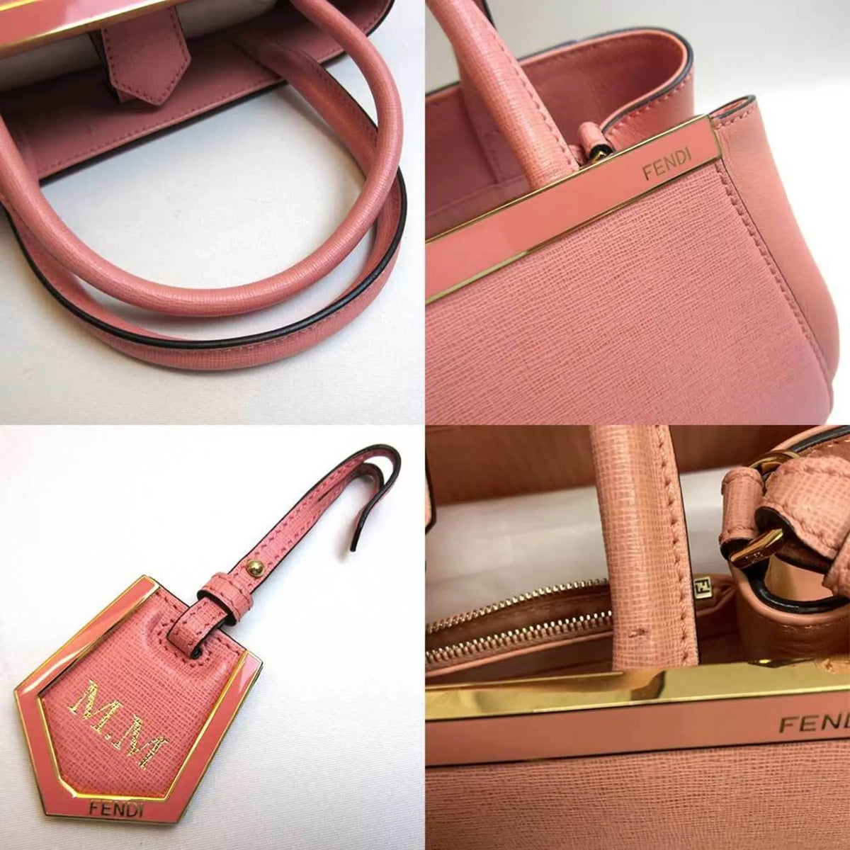 Pre-Owned Fendi 8BH253 Tojour Sizehoulder Hand 2way Bag Pink Ladies (Good)