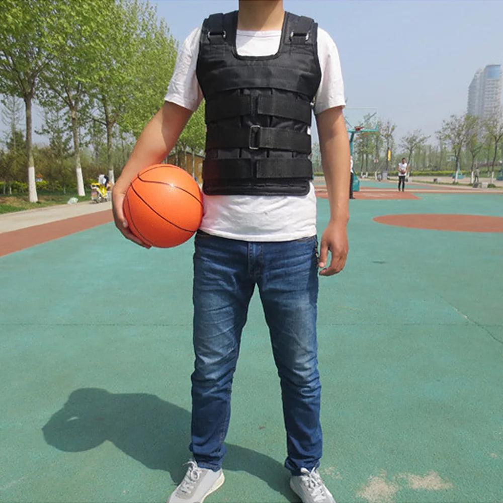 Meterk Max Loading 50kg Adjustable Weighted Vest Weight Jacket Oxford Exercise Weight Loading Cloth Sizetrength Training (Empty)