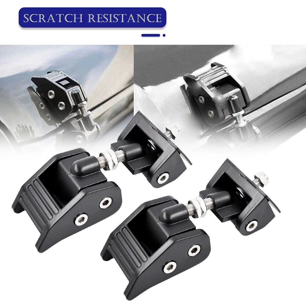 Paddsun 2x Hood Latch Locking Hood Catch For 2007-2018 Jeep Wrangler JK JKU Black