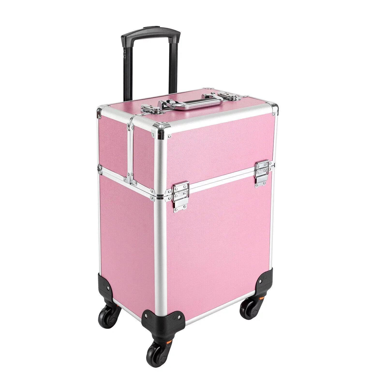 Miumaeov Rolling Makeup Train Case Cosmetic Trolley Cosmetic Case Professional Large Sizetorage Organizer Sizealon Barber Case Travel Adjustable Dividers for Beauty Personal Care