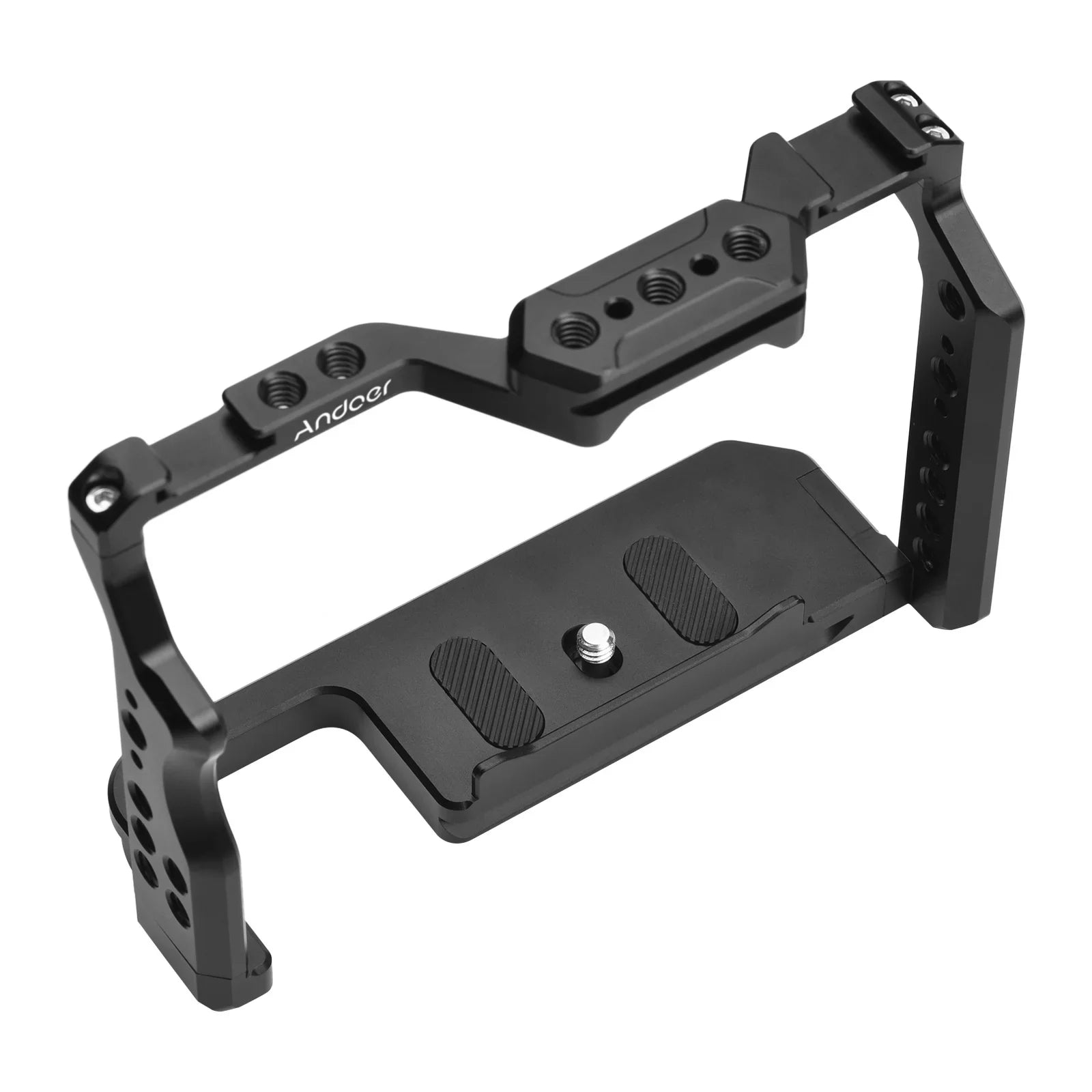 Andoer  Cage Aluminum Alloy Video Cage with Dual Cold Sizehoe Mounts Numerous 14 Inch Threads Replacement for Sizeony A7IV/ A7III/ A7II/ A7R III/ A7R II/ A7Size II