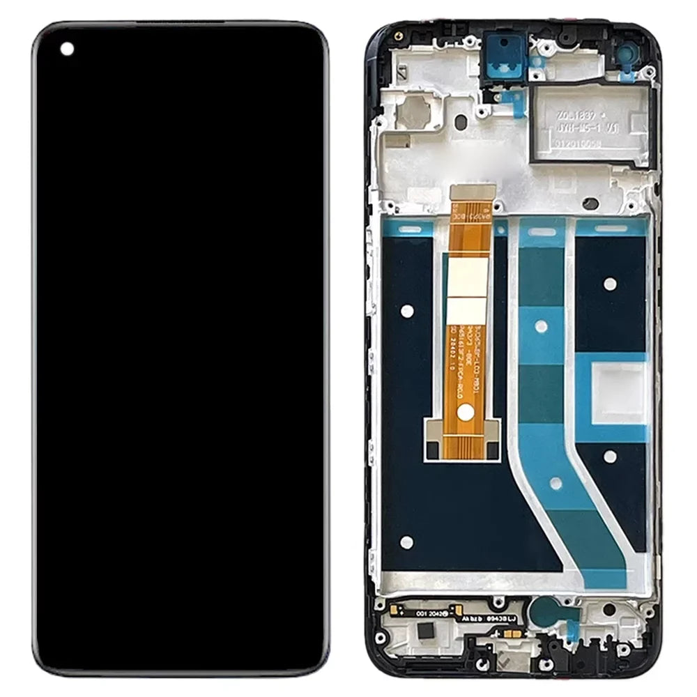 For OnePlus Nord N100 BE2013 Digitizer Full Assembly with Frame OEM LCD Sizecreen (Black)