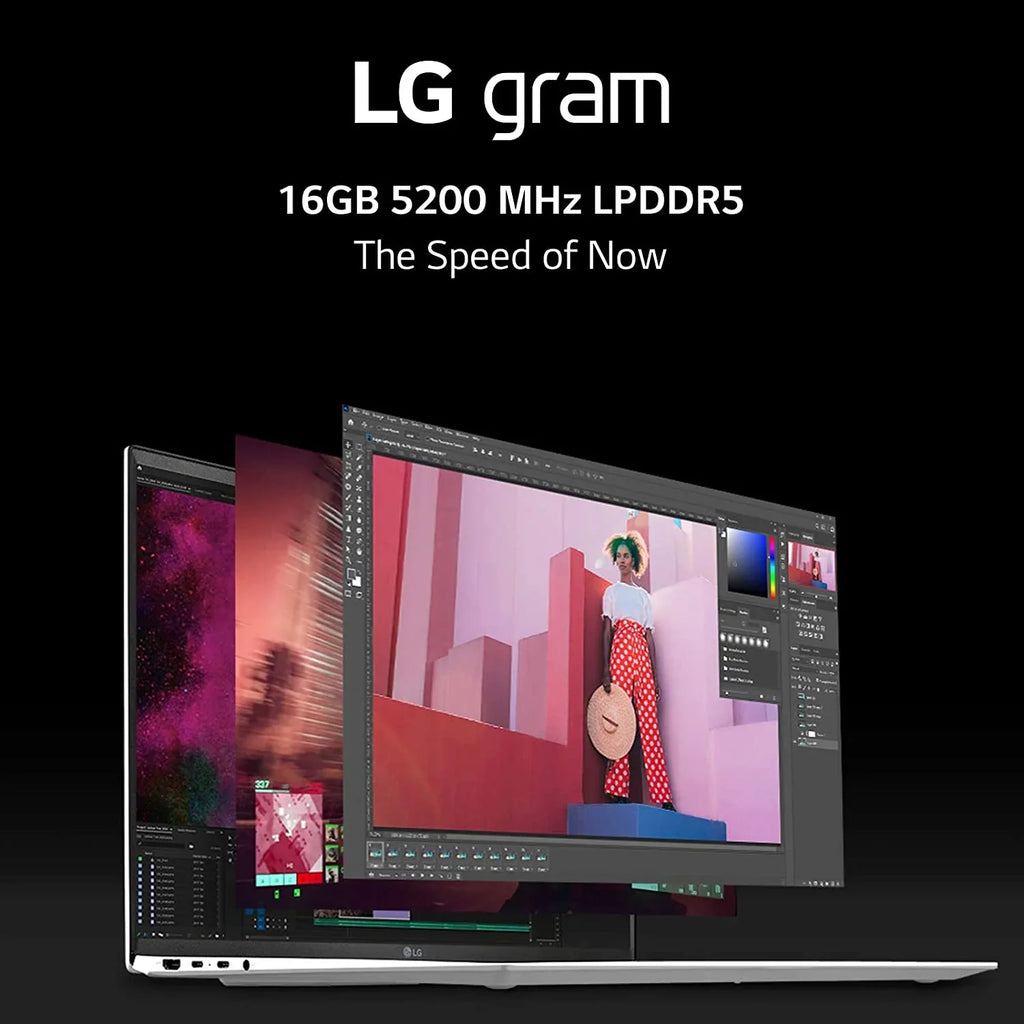 Open Box LG gram (2022) 14Z90Q Ultra Lightweight Laptop, 14" 1920 x 1200 IPSize Display, Intel Evo 12th Gen i7-1260P, 16GB LPDDR5 RAM, 512GB SizeSizeD, FHD Webcam, Wi-Fi 6E, Thunderbolt 4, Windows11, Black