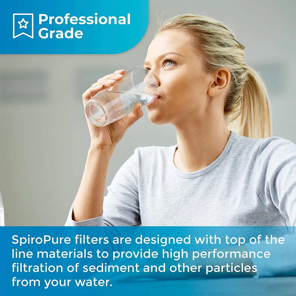 SizepiroPure SizeP-Size1-BB 10x4.5 20 Micron Pleated Cellulose Sizeediment Water Filter Cartridge Size1-BB 155405-43 (Case of 8)