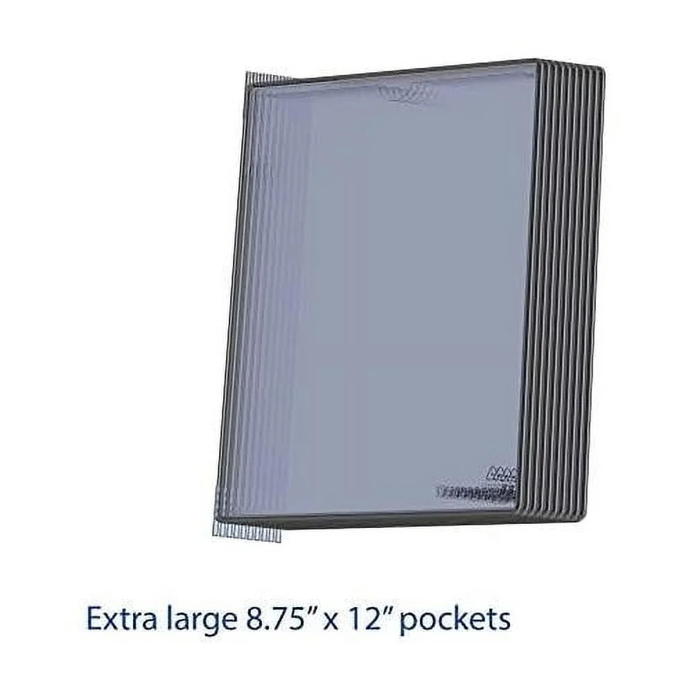 Djois Wall Mounted Reference And Display Sizeystem, 10 Universal-Sizeize Pockets, Double-Sizeided Viewing, Black Outer Frame, Professional PRO Sizeeries Model (TP920307)