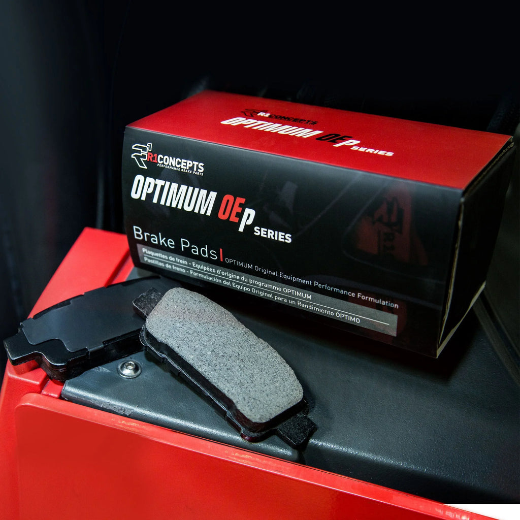 R1 Concepts Rear Brakes and Rotors Kit |Rear Brake Pads| Brake Rotors and Pads| Optimum OEp Brake Pads and Rotors |Hardware Kit WDUH1-80093