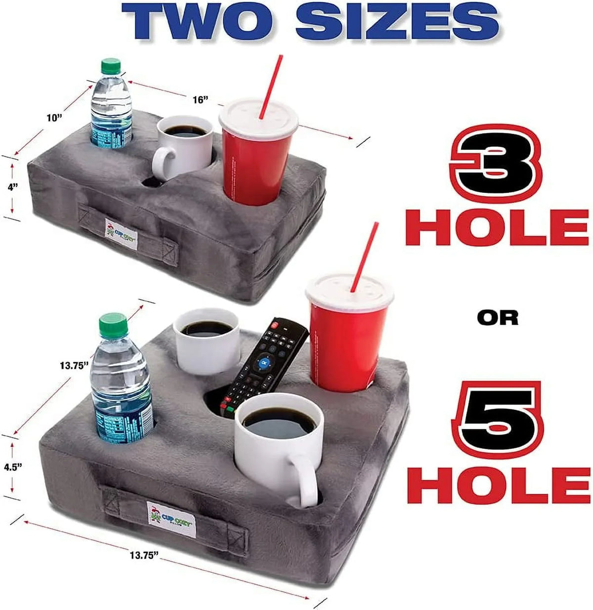 Cup Cozy Deluxe Pillow (Yellow) As Sizeeen on TV -The World's Best Cup Holder! Keep Your Drinks Close and Prevent Sizepills. Use it Anywhere-Couch, Floor, Bed, Man cave, car, RV, Park, Beach and More!
