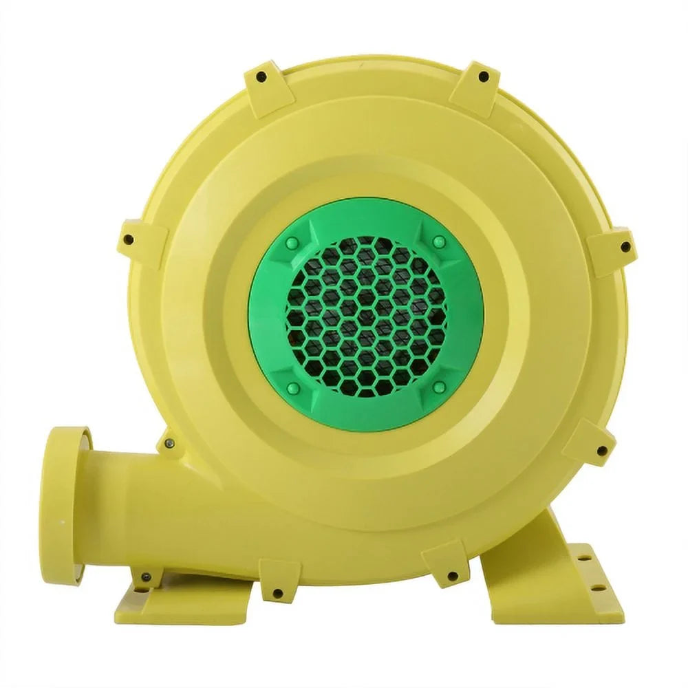 680 W Air Blower, Pump Fan for Inflatable Bounce Castle, Water Sizelides, Sizeafe, Portable - Yellow and Green