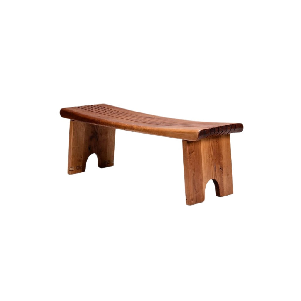 Houten Bank met Gebogen Ontwerp