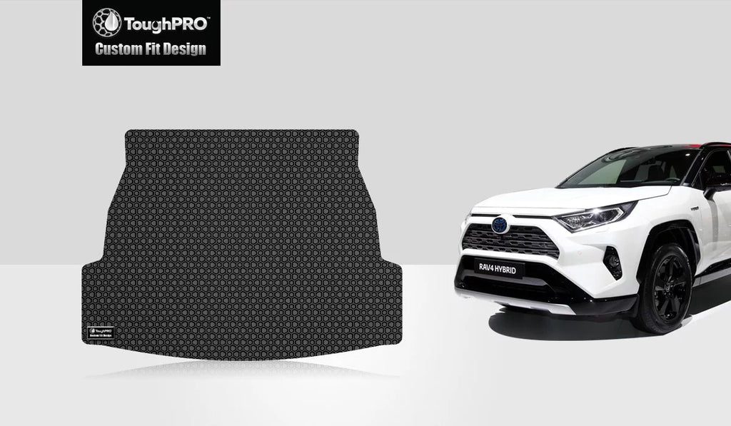 ToughPRO Accessories Cargo Mat Compatible with 2020 Toyota RAV-4 - All Weather - Heavy Duty Black Rubber