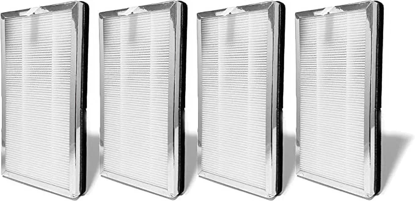 Nispira True HEPA Replacement Filter with Activated Carbon Compatible with Medify MA-15 Air Purifier Part MA-15R. 4 Packs