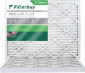 Filterbuy 16.38x21.5x1 MERV 8 Pleated HVAC AC Furnace Air Filters (3-Pack)