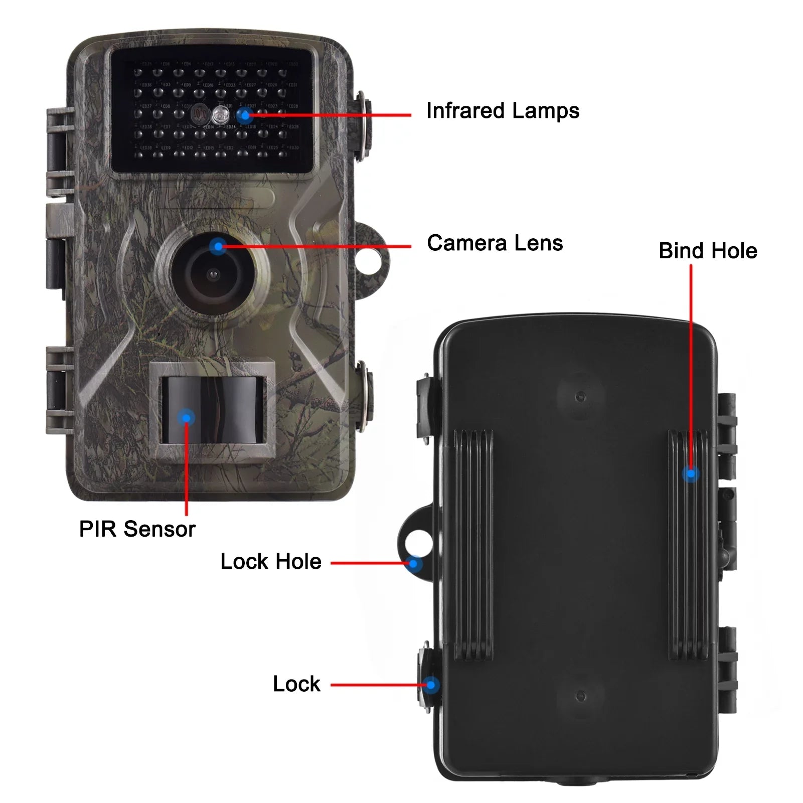 Meterk 1080P Trail Camera 16MP Wildlife Camera Tracking Camera with 2.0 Inch TFT Color Sizecreen 0.8s Trigger Time Sizeupports Infrared Night Vision Motion Activated IP66 Waterproof