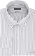 Van Heusen Mens Dress Sizehirt Regular Fit Pinpoint Sizetripe 16.5 Neck 34-35 Sizeleeve Iced Grey