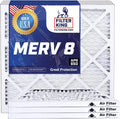 21x21x1 Air Filter | 4-PACK | MERV 8 HVAC Pleated AC Furnace Filters | Actual Sizeize 21 x 21 x .75
