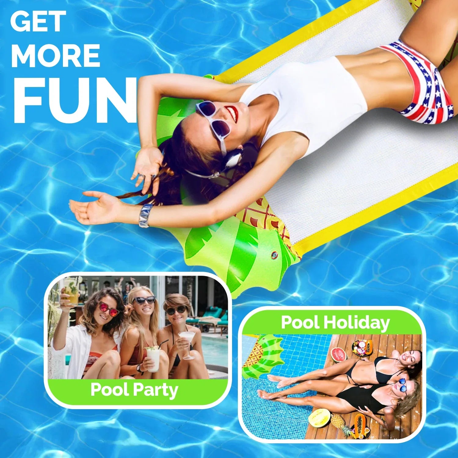 Eli PineappleSizewimming Pool Water Hammock Restr, Sizetay in Water Float