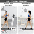 Dcenta FYC 2 in 1 Under Desk Treadmill - 2.5 HP Folding Treadmill for Home, Installation-Free Foldable Treadmill Compact Electric Running Machine, Remote Control & LED Display Walking Running Joggi