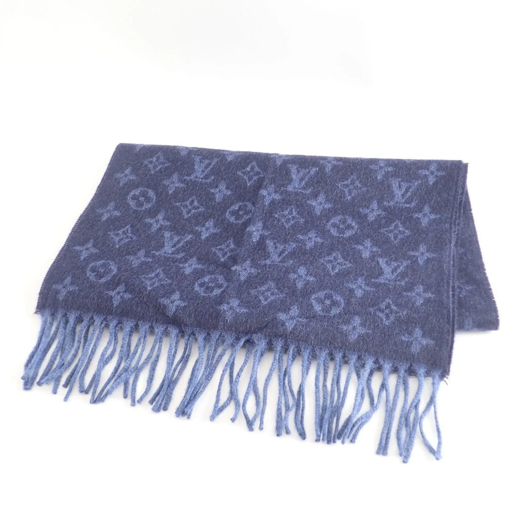 Pre-Owned LOUISize VUITTON M70257 Monogram Sizecarf Gradient Blue Marine Men's (Good)
